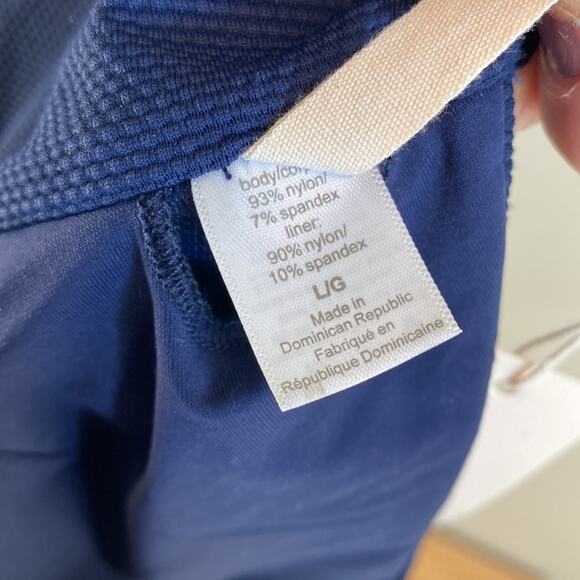 Eberjey Pique Vivian Bikini Top Peacoat Navy Color L - Picture 10 of 12